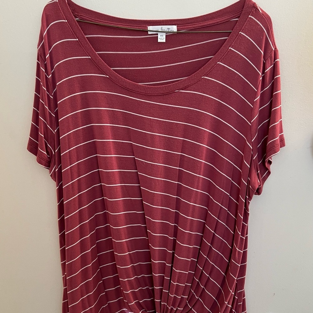 White Striped Purple Shirt